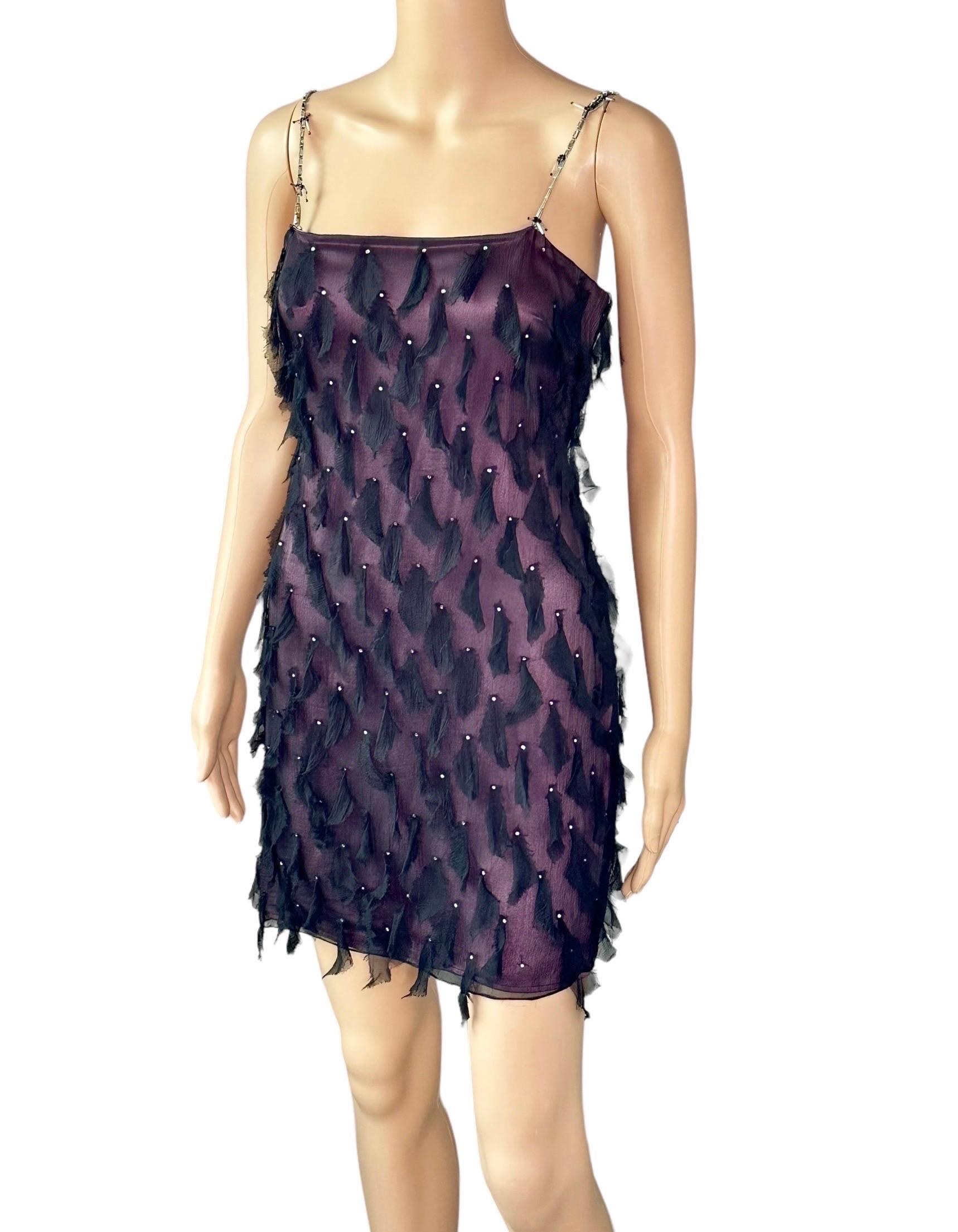 Gianni Versace H/W 1998 Laufsteg Barbed Draht-Minikleid mit Kristallverzierung im Zustand „Gut“ im Angebot in Naples, FL