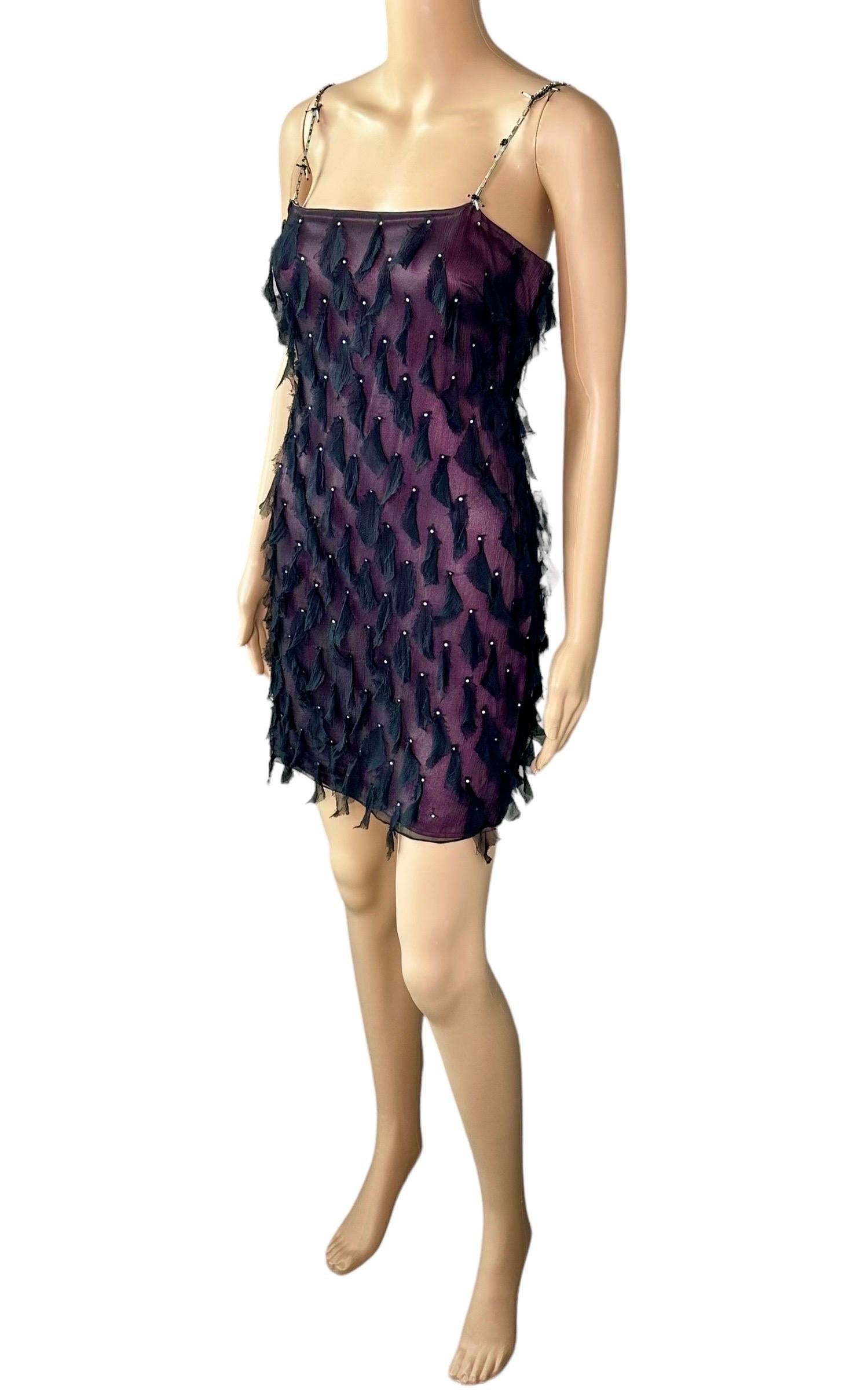 Gianni Versace H/W 1998 Laufsteg Barbed Draht-Minikleid mit Kristallverzierung im Angebot 4