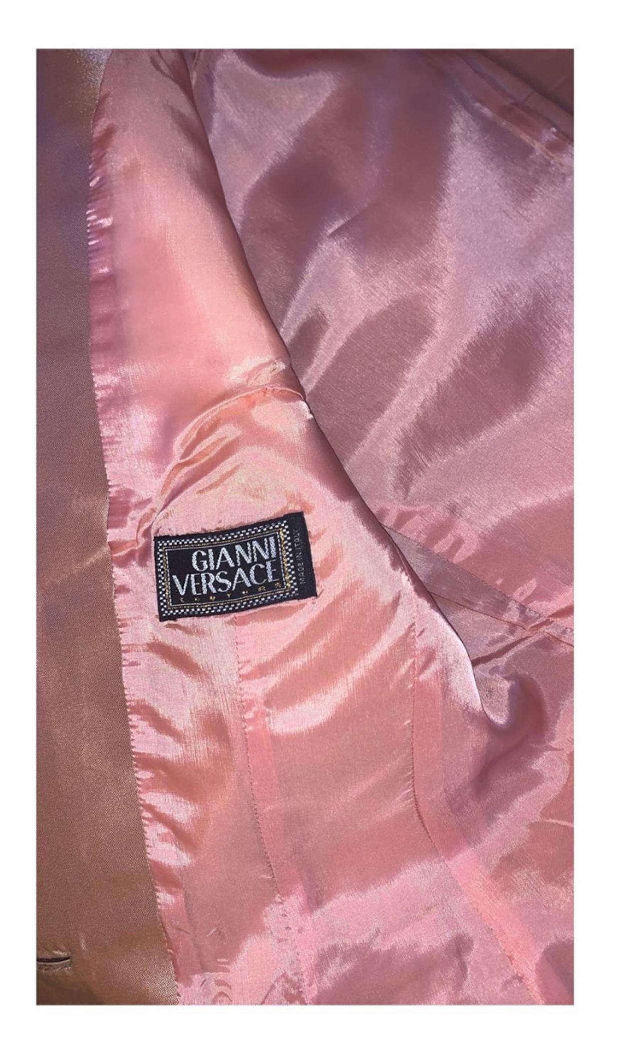 Gianni Versace F/W 2000 archival runway Silk suit  In Excellent Condition For Sale In SANT ANTONI DE PORTMANY, ES