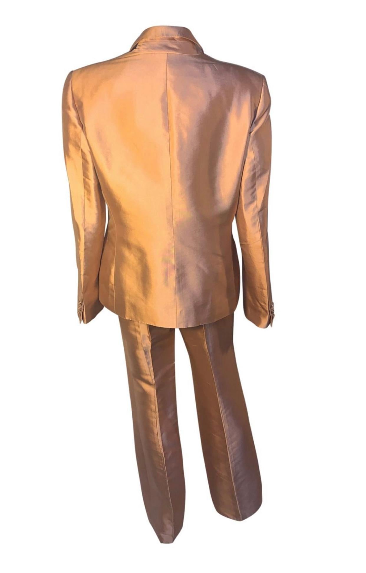 Women's Gianni Versace F/W 2000 archival runway Silk suit  For Sale