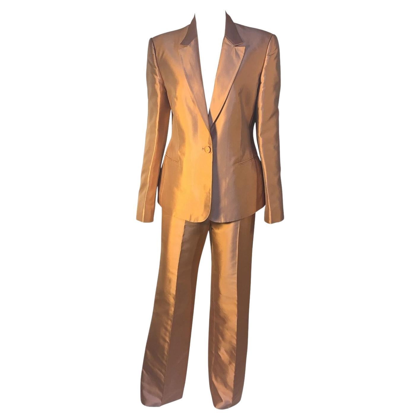 Gianni Versace F/W 2000 archival runway Silk suit  For Sale