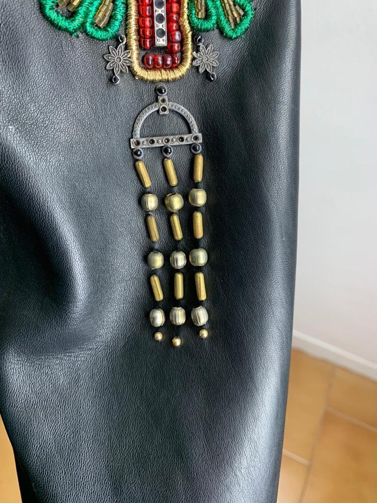 Gianni Versace Fall 1991 leather jacket  In Excellent Condition For Sale In Carnate, IT