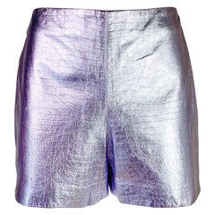 Gianni Versace Fall 1994 Metallic Leather Mini Shorts