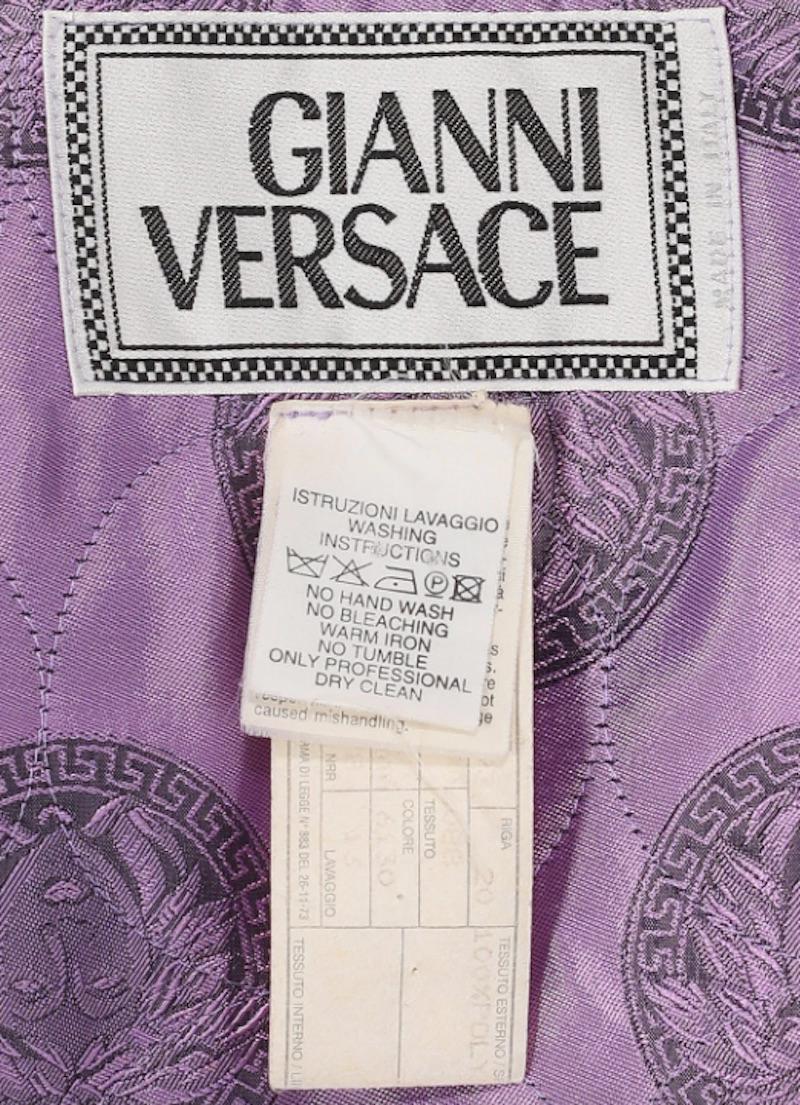 Women's Gianni Versace Fall 1995 Purple Coat For Sale