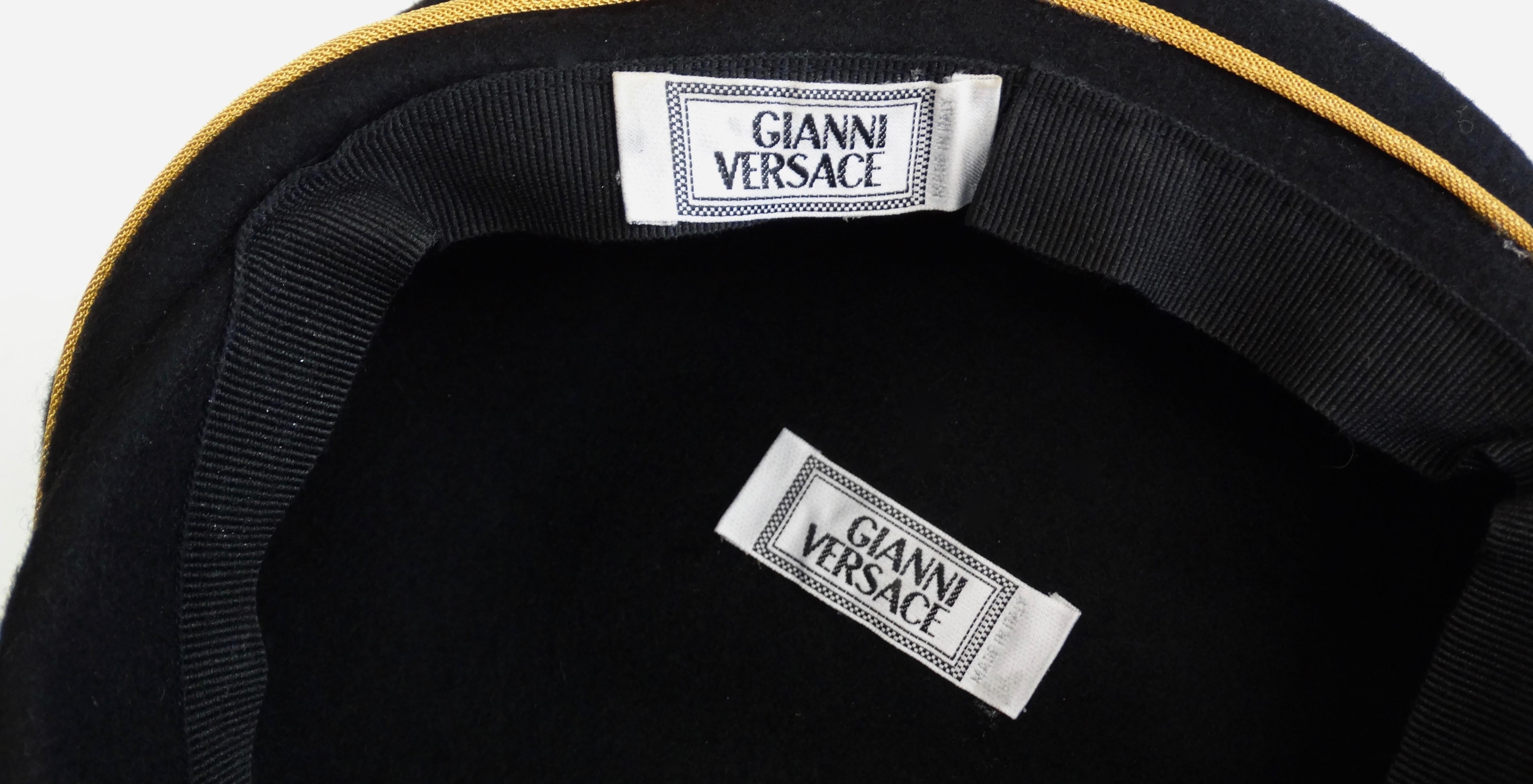Gianni Versace Felt Hat with Gold Threaded Tassel  2