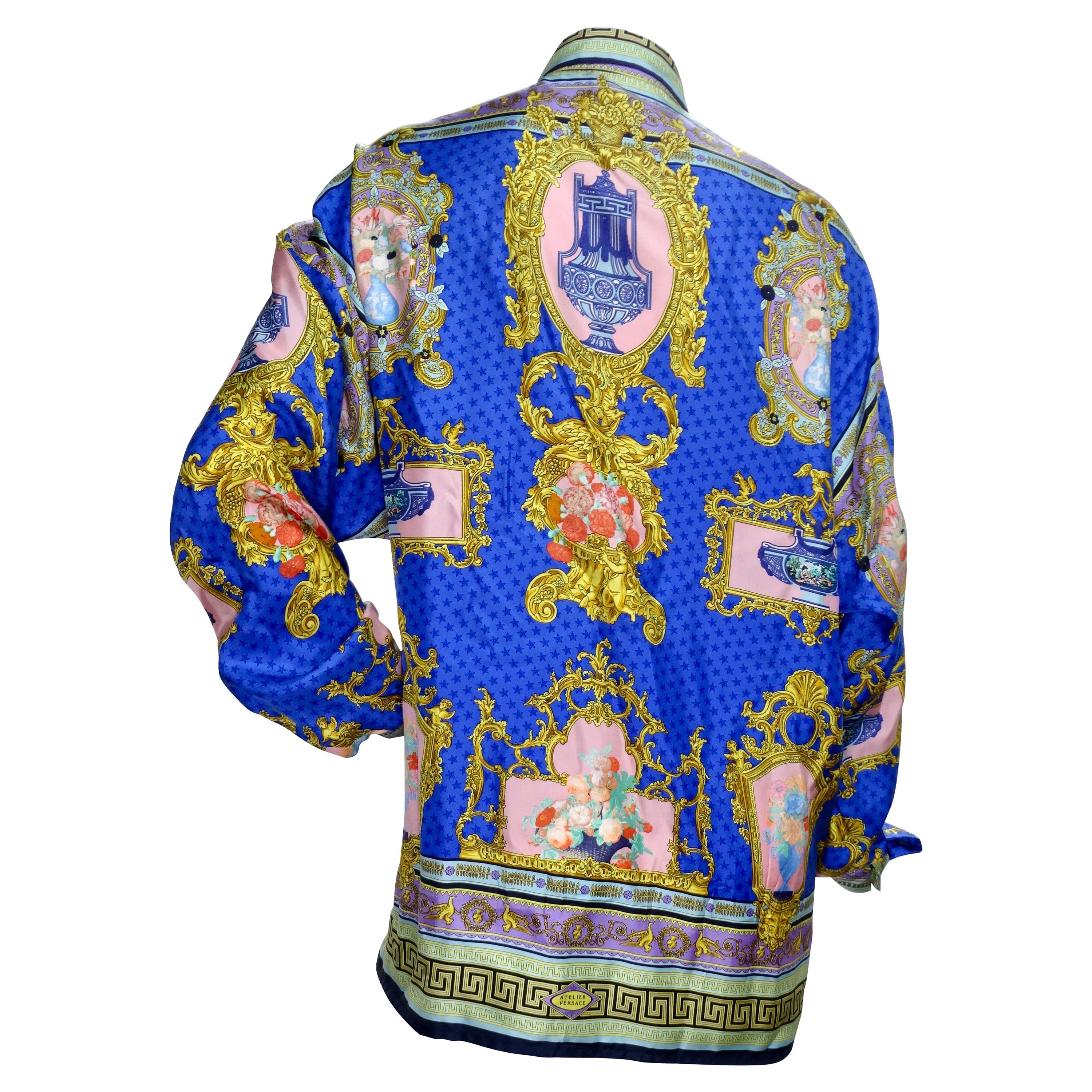 vintage versace shirt silk