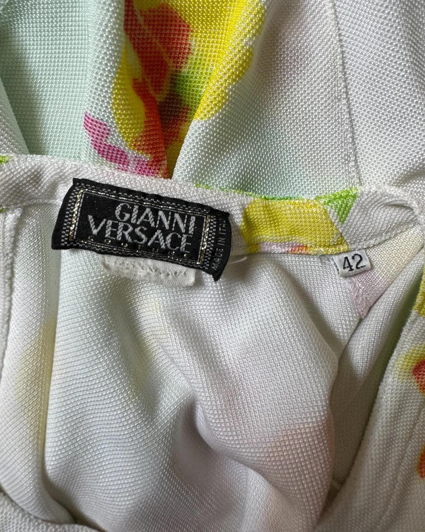 Gianni Versace Floral Crop Top, SS 1996 For Sale 1