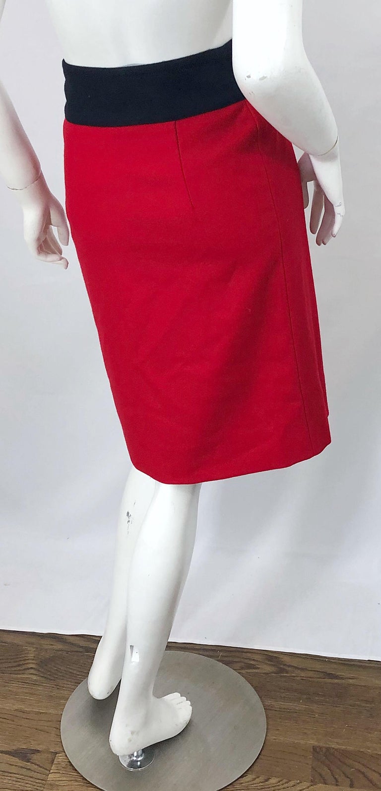 Gianni Versace for Genny Lipstick Red Black 1980s Vintage 80s