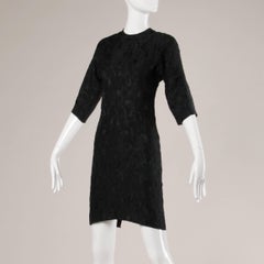 Gianni Versace for Istante Vintage Black Embossed Black Dress