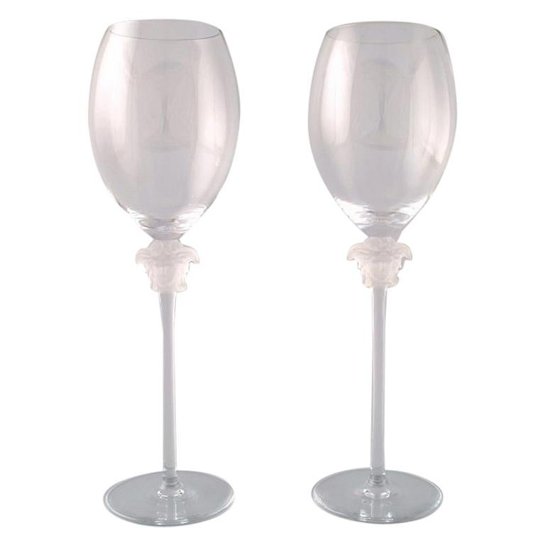 Gianni Versace for Rosenthal, 2 Red Wine Glasses
