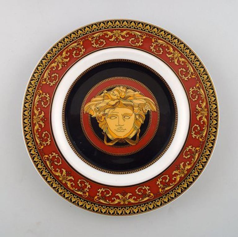 Gianni Versace for Rosenthal, 5 Plates, Medusa and Floral Motifs at 1stDibs