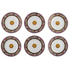 Gianni Versace for Rosenthal, 6 "Le Cirque" Plates