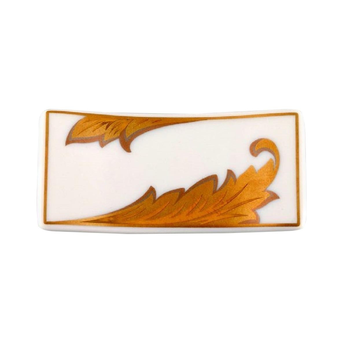 Gianni Versace for Rosenthal, "Arabesque Gold" Porcelain Knife Rest