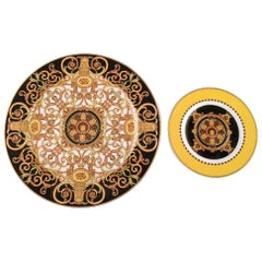 Gianni Versace for Rosenthal, Barocco Dish and Plate in Porcelain