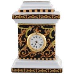 Retro Gianni Versace for Rosenthal, Barocco Miniature Clock in Porcelain