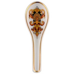 Retro Gianni Versace for Rosenthal, "Barocco" Spoon in Porcelain with Gold Decoration