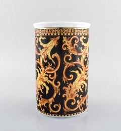 Gianni Versace for Rosenthal, Barocco Vase in Porcelain with Gold Decoration