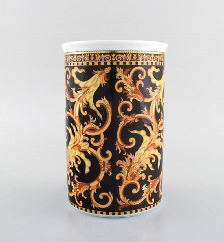 Gianni Versace for Rosenthal, Barocco Vase in Porcelain with Gold