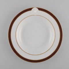 Gianni Versace for Rosenthal, Four Médaillon Méandre D'or Deep Plates