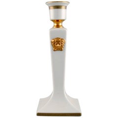 Gianni Versace for Rosenthal, Gorgona Candlestick in White Porcelain