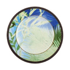 Retro Gianni Versace for Rosenthal, "Jungle" Porcelain Plate with Gold Decoration