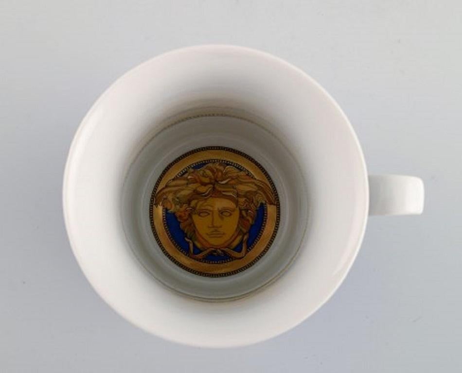 Gianni Versace for Rosenthal, Le Roi Soleil Coffee Cup with Saucer in Porcelain In Excellent Condition In Copenhagen, DK