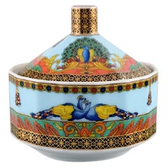 Retro Gianni Versace for Rosenthal, "Le Voyage De Marco Polo" Porcelain Sugar Bowl