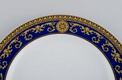 Gianni Versace for Rosenthal, Medusa Blue Plate in Porcelain, Late 20th Century
