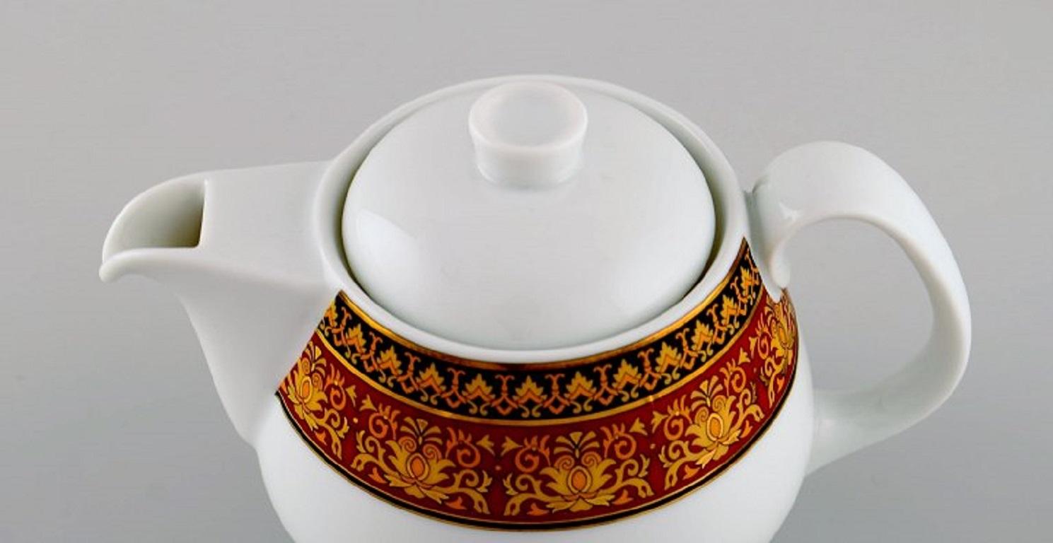 German Gianni Versace for Rosenthal, Medusa Porcelain Teapot with Gold Decoration