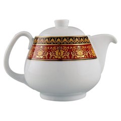 Retro Gianni Versace for Rosenthal, Medusa Porcelain Teapot with Gold Decoration