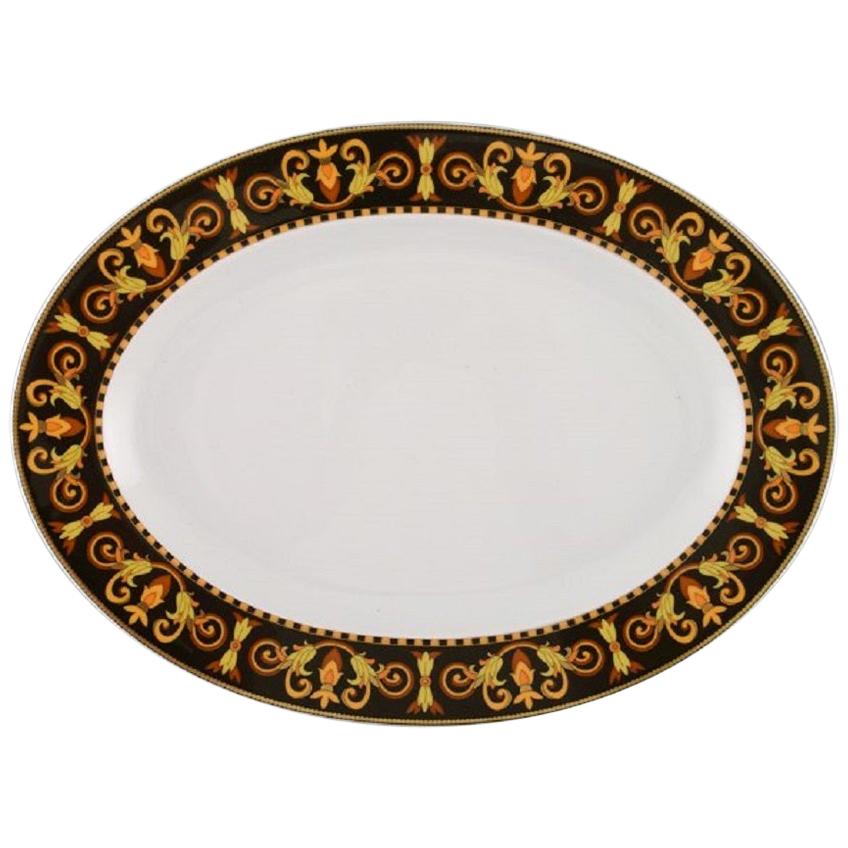 Gianni Versace for Rosenthal, Oval "Barocco" Porcelain Dish/Tray, 20th Century