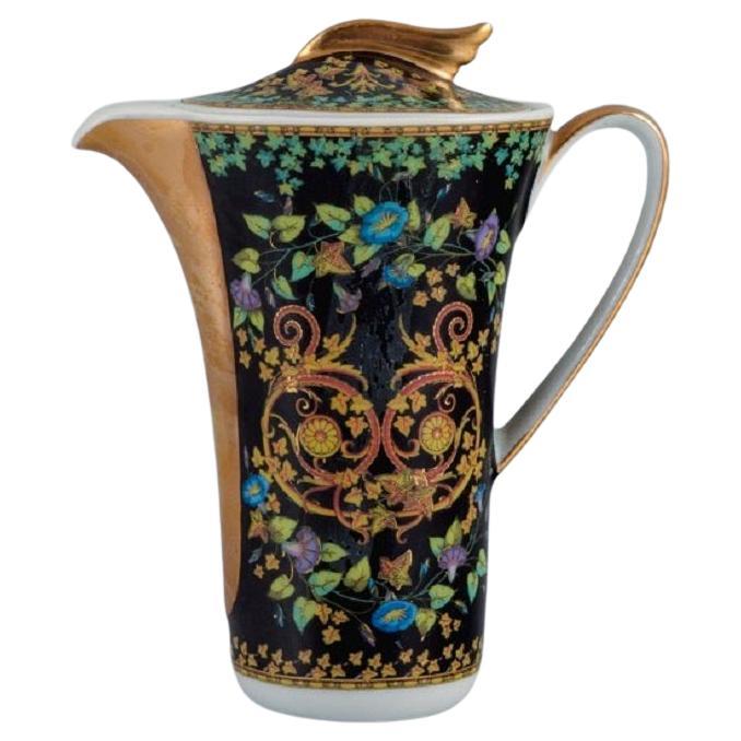 Gianni Versace for Rosenthal, Porcelain Miniature Jug. "Gold Ivy" For Sale