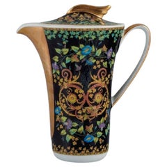 Used Gianni Versace for Rosenthal, Porcelain Miniature Jug. "Gold Ivy"