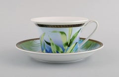 Gianni Versace for Rosenthal, Six Jungle Tea Cups with Saucer in Porcelain