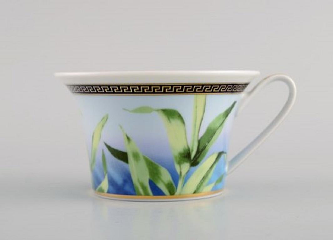 German Gianni Versace for Rosenthal, Six Jungle Tea Cups with Saucer in Porcelain