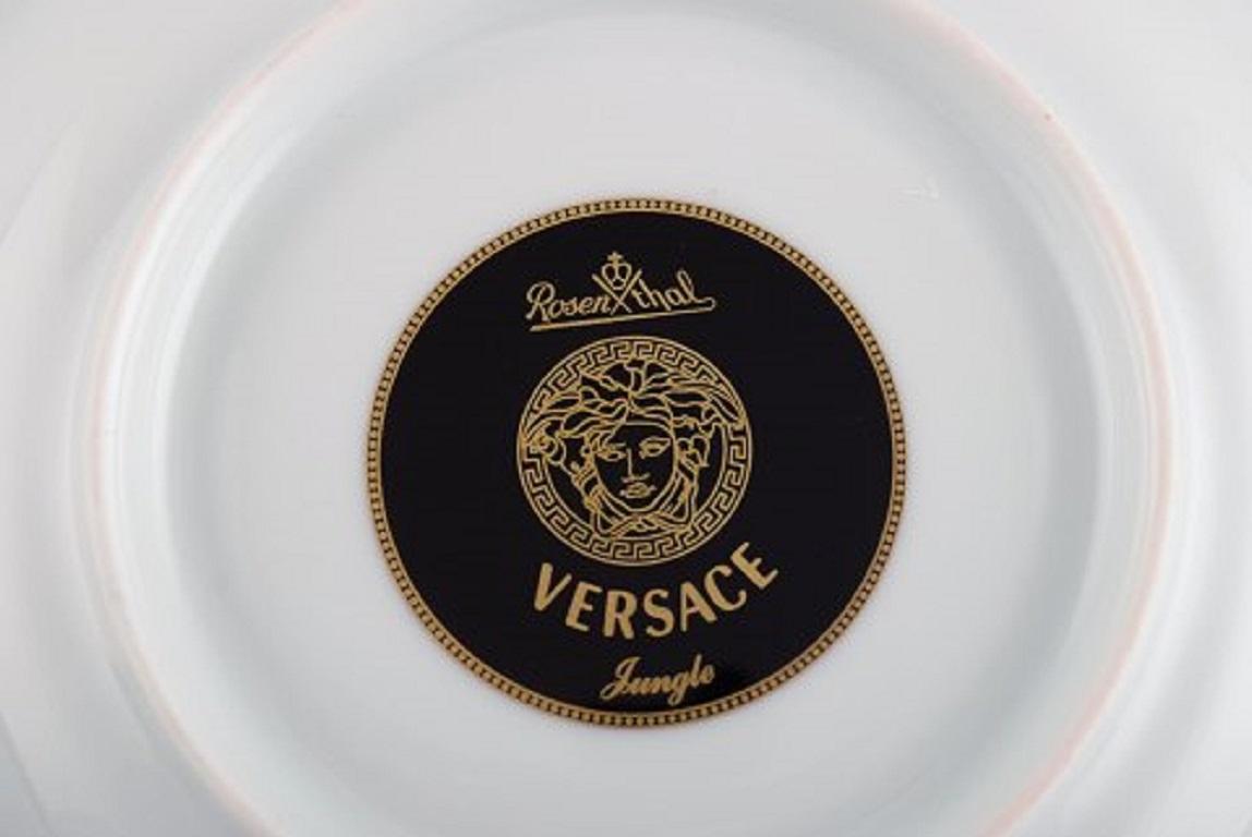 20th Century Gianni Versace for Rosenthal, Six Jungle Tea Cups with Saucer in Porcelain