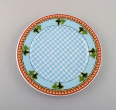 Gianni Versace for Rosenthal, Three "Blue Ivy Leaves" Plates, Late 20th Century