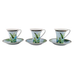 Gianni Versace for Rosenthal, Three "Jungle" Coffee Cups with Saucer