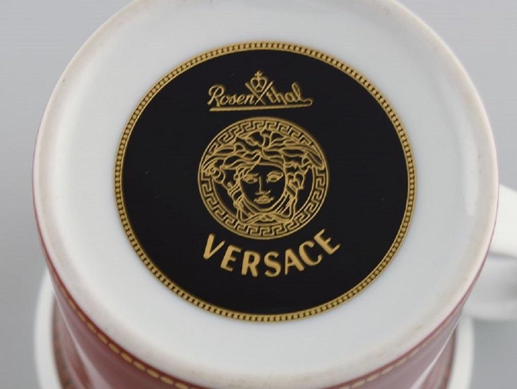 20th Century Gianni Versace for Rosenthal. Two cups in porcelain with ornamentation.