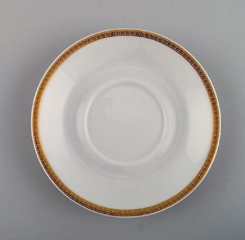 German Gianni Versace for Rosenthal, Two Cups in White Porcelain with Gold Decoration