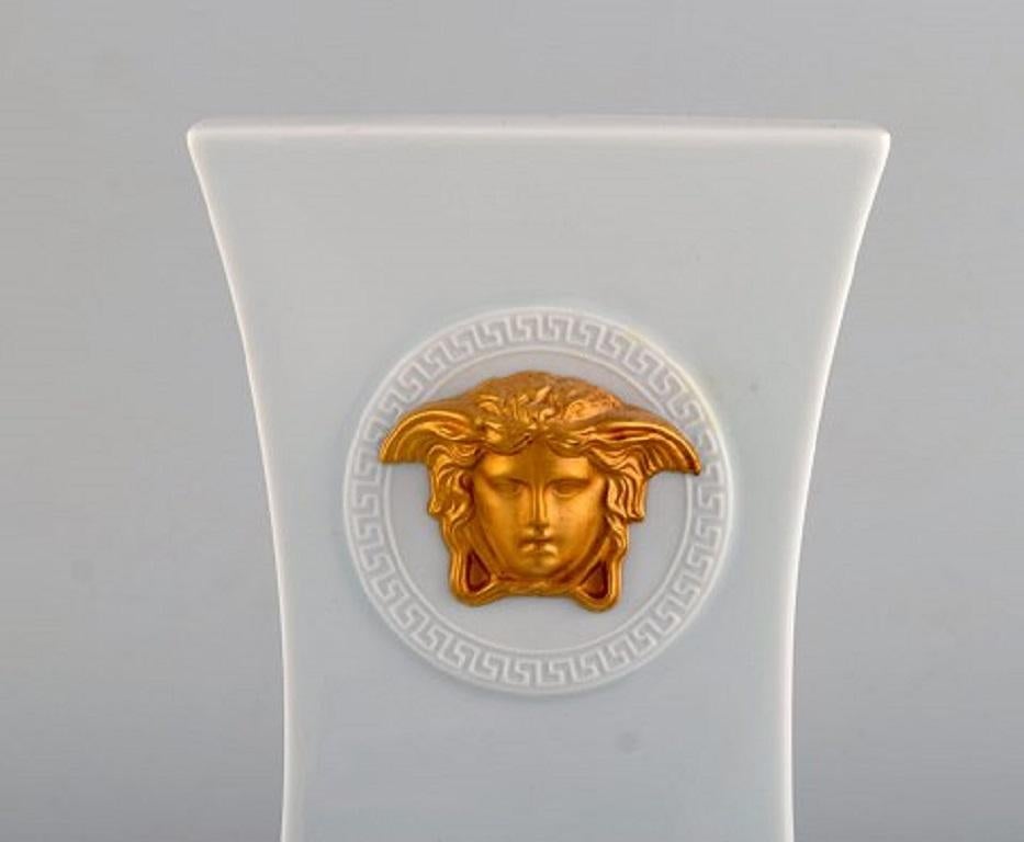 Post-Modern Gianni Versace for Rosenthal, Two Gorgona Bookends in White Porcelain