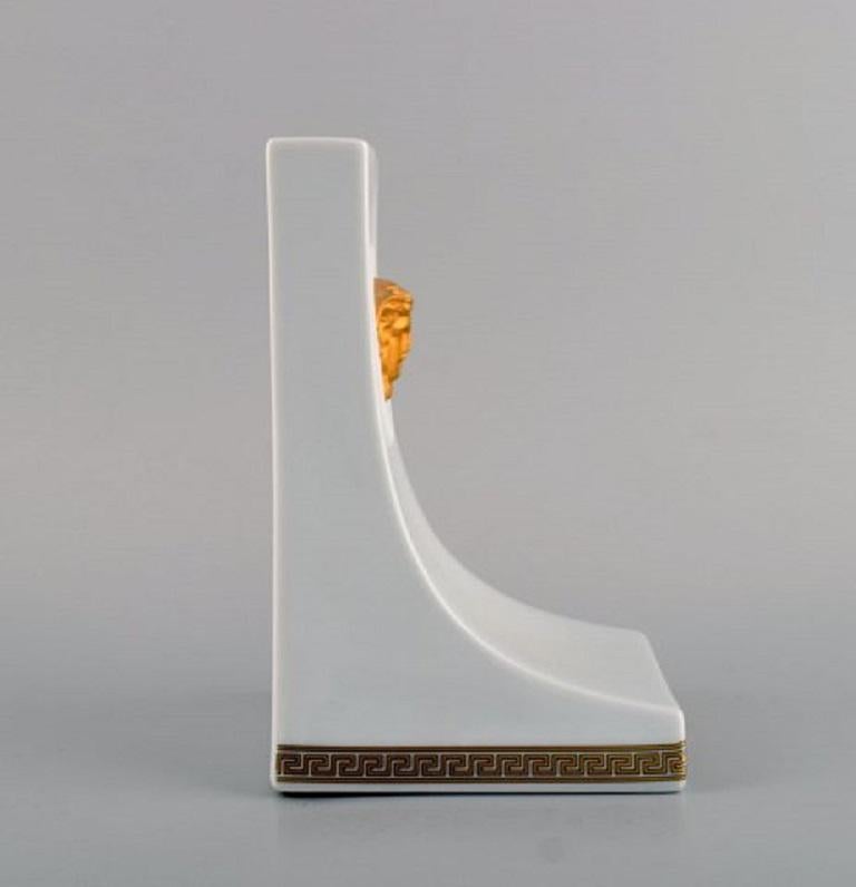 Gianni Versace for Rosenthal, Two Gorgona Bookends in White Porcelain In Excellent Condition In København, Copenhagen