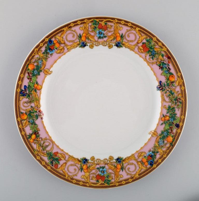 German Gianni Versace for Rosenthal, Two Le Jardin Des Pappilons Plates in Porcelain