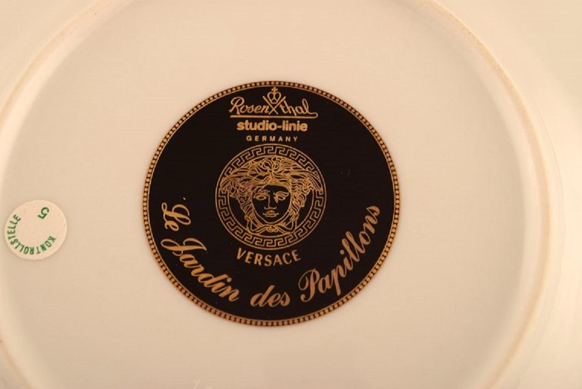 Gianni Versace for Rosenthal, Two Le Jardin Des Pappilons Plates in Porcelain 1