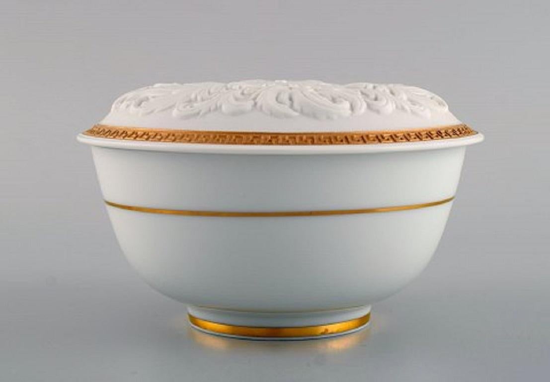 Post-Modern Gianni Versace for Rosenthal, White Baroque Lidded Bowl, Ceramics and Porcelain