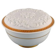 Gianni Versace for Rosenthal, White Baroque Lidded Bowl, Ceramics and Porcelain
