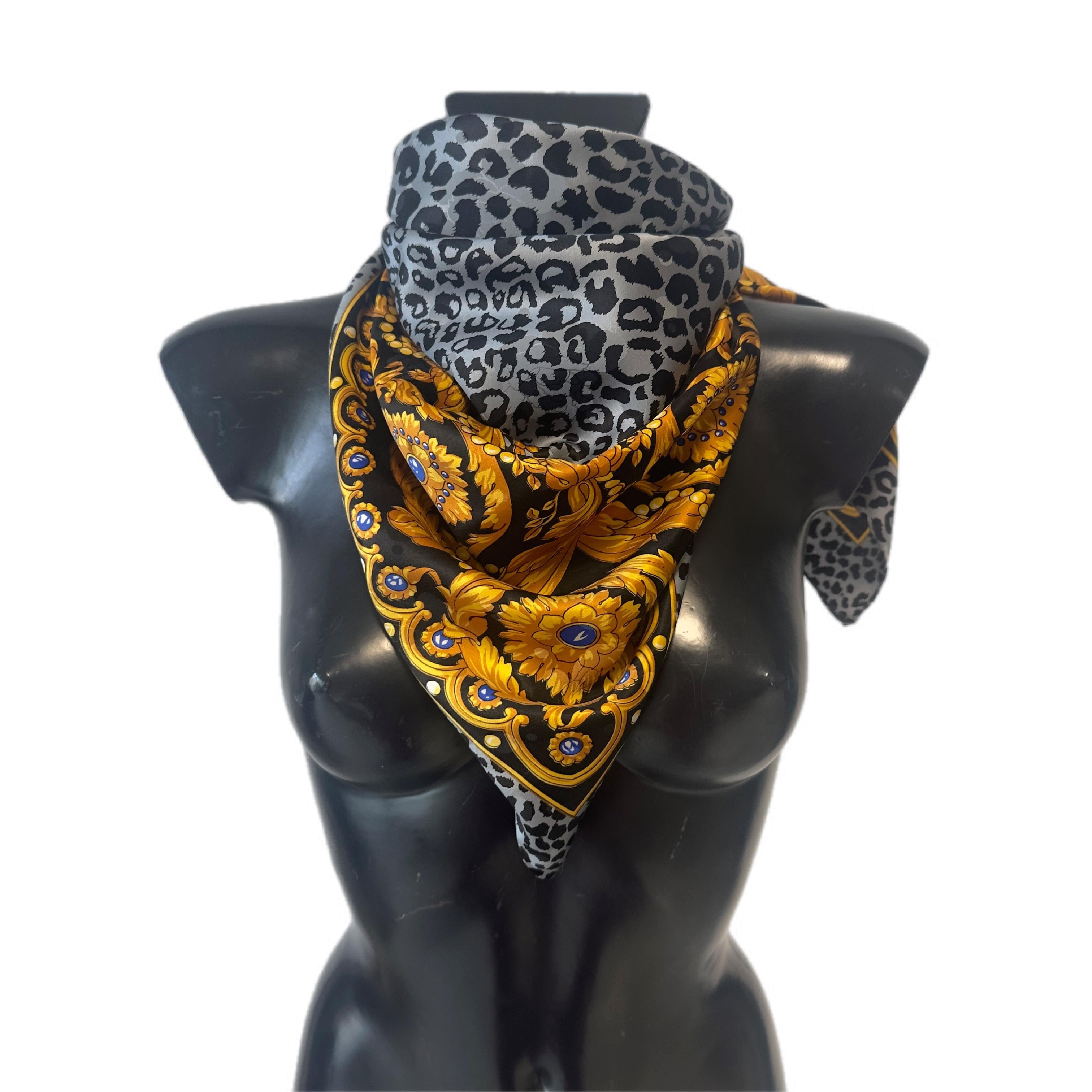 GIANNI VERSACE - Foulard Barock & Leopard anni '80/'90 - im Angebot 5