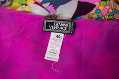 Gianni Versace Fuchsia Floral One Shoulder Dress