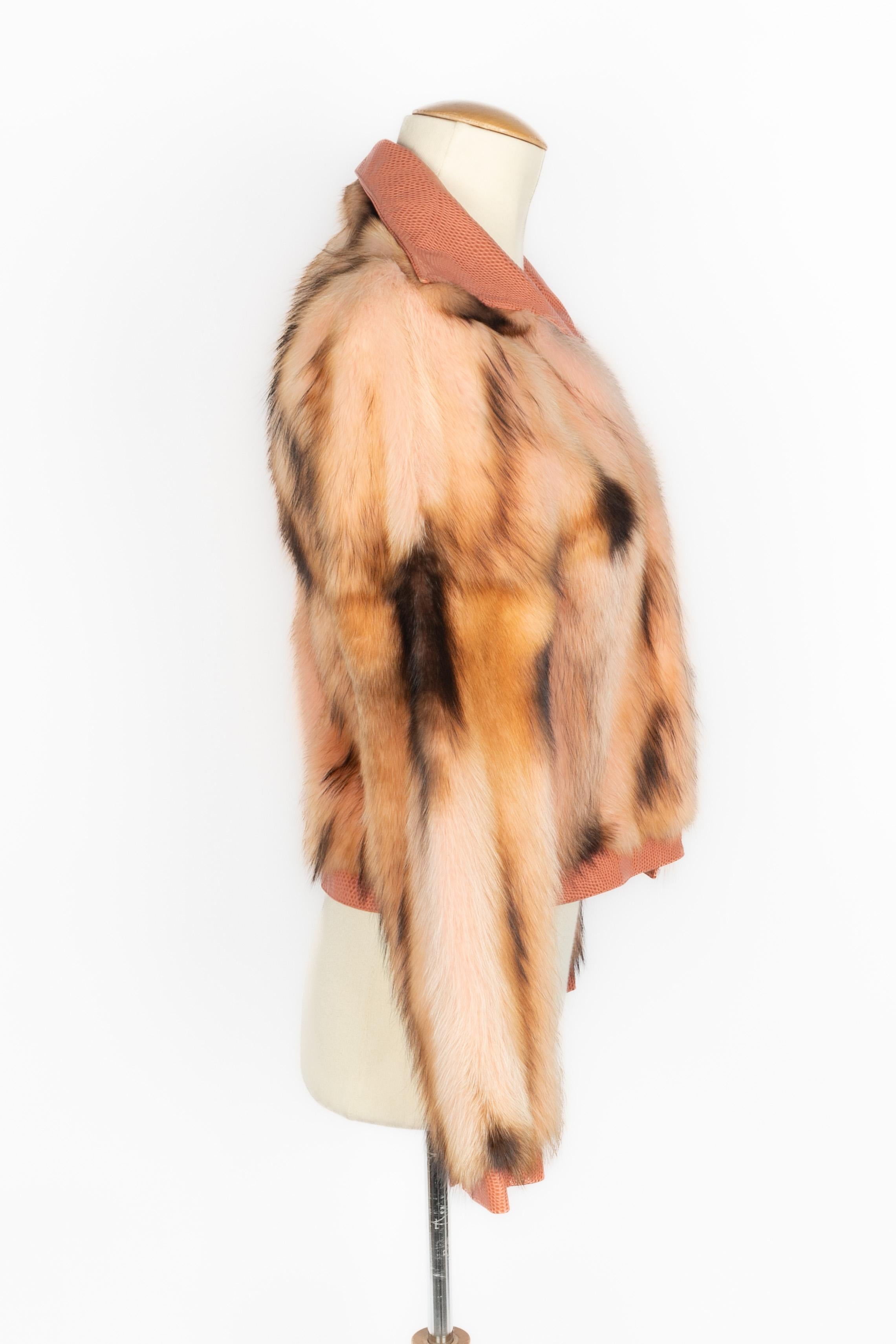 Women's Gianni Versace fur jacket Couture Fall 2000 For Sale