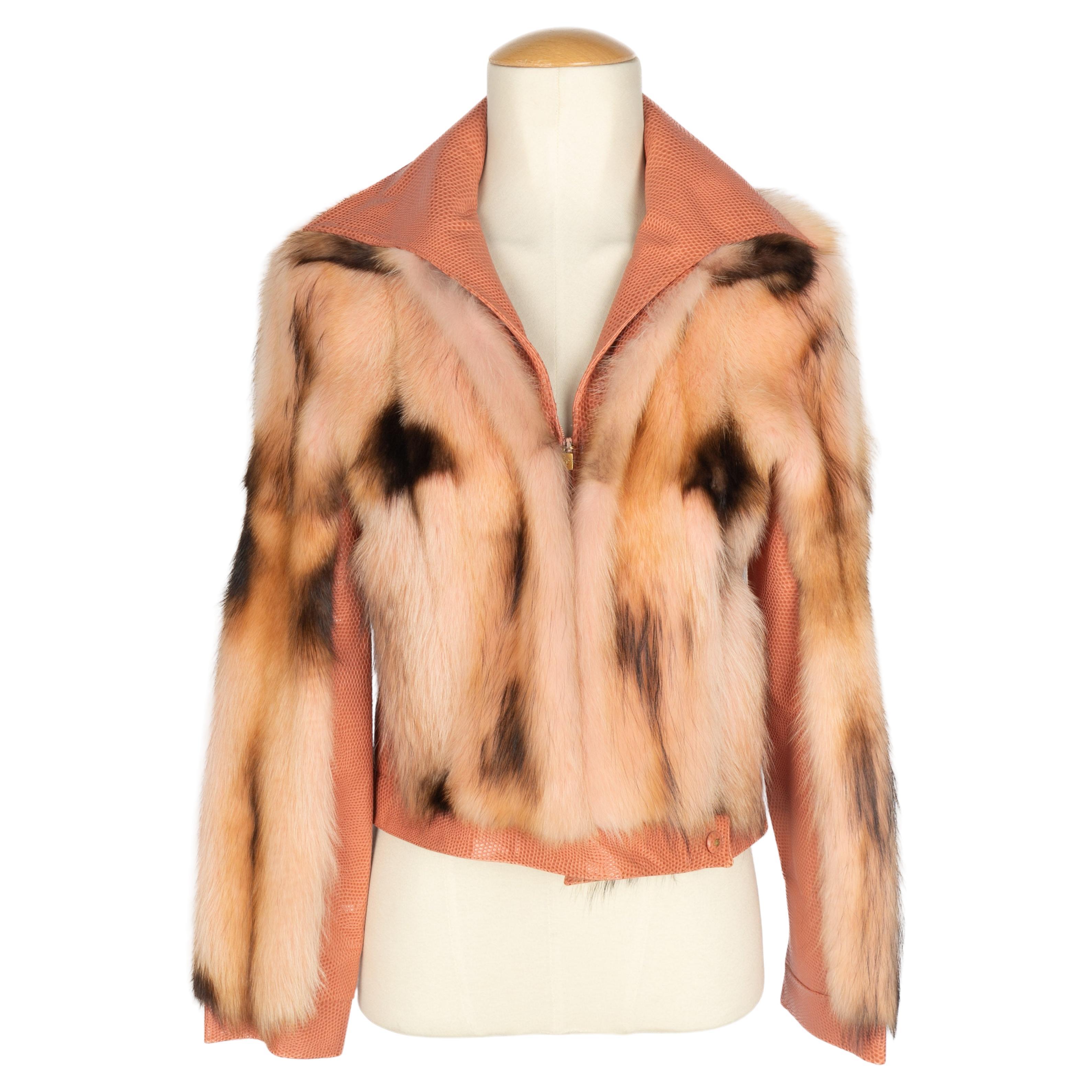Gianni Versace fur jacket Couture Fall 2000 For Sale